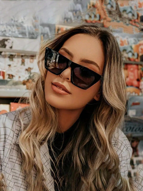 1 pièce Lunettes à la mode européenne et américaine pour femmes, dernières lunettes de soleil mode forme œil de chat, accessoires de plage, accessoires de plage pour femmes, lunettes de soleil, indispensables tendance, tenues femme automne hiver, tenues casual chic, cadeaux – Image 8