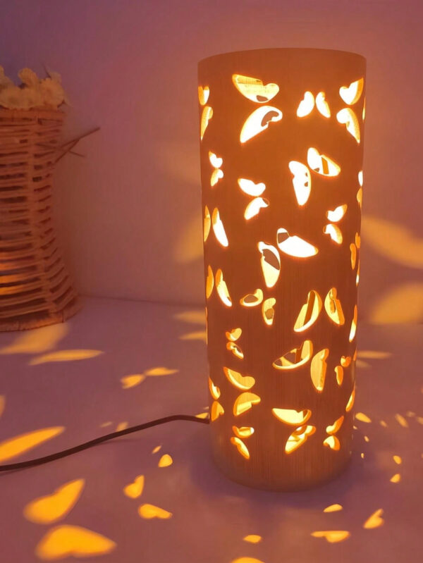 1 pièce Lampe de décor de bureau à LED RGB à télécommande alimentée par USB en matériau de bambou, lampe d'ambiance, lampe de chevet, lampe de bar, lumière d'atmosphère romantique pour couple, convient pour l'éclairage de la chambre à coucher, du salon, cadeau de vacances – Image 13