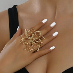 Nouvelle bague simple style fleur design or, Saint-Valentin