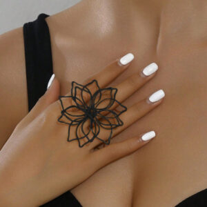 Nouvelle bague simple style fleur design or, Saint-Valentin