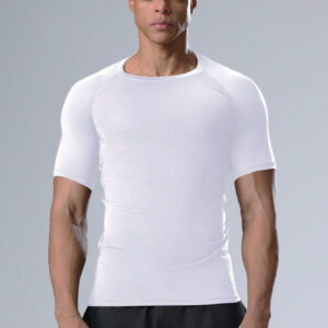 Tee-shirt de compression pour le sport de basket-ball, chemise de fitness à manches courtes pour hommes pour la course et l'entraînement