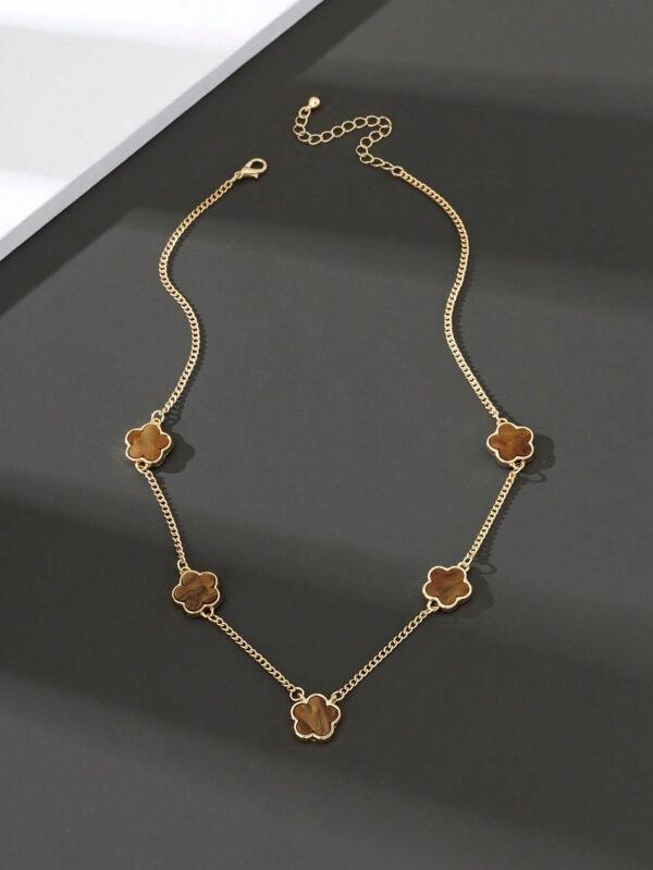 1 pièce Collier pendentif trèfle à quatre feuilles chanceux à la mode pour hommes - idéal pour les rendez-vous et les cadeaux de la Saint-Valentin – Image 4