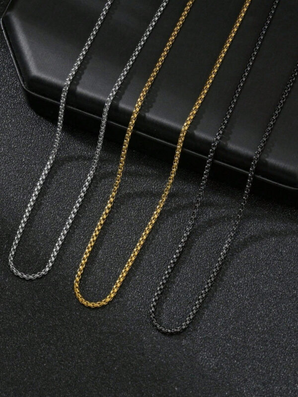 1 pièce collier simple et à la mode en acier inoxydable de 2 mm, accessoire DIY unisexe adapté pour toute occasion