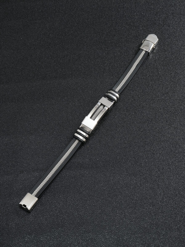 À La Mode Et Populaire 1 pièce Homme À Chaîne Bracelet , En Acier Inoxydable Bijou Pour Bijou Cadeau Et Pour A Élégant Look – Image 5