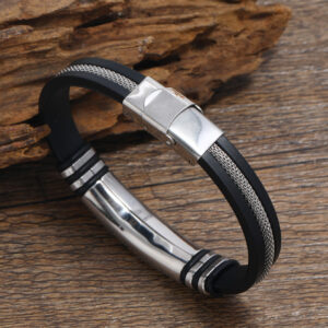 À La Mode Et Populaire 1 pièce Homme À Détail En Métal Bracelet , En Acier Inoxydable Bijou Pour Bijou Cadeau Et Pour A Élégant Look