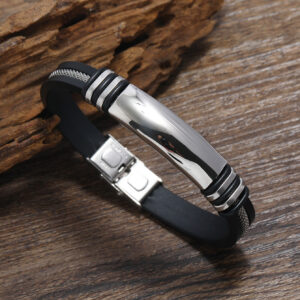 À La Mode Et Populaire 1 pièce Homme À Détail En Métal Bracelet , En Acier Inoxydable Bijou Pour Bijou Cadeau Et Pour A Élégant Look