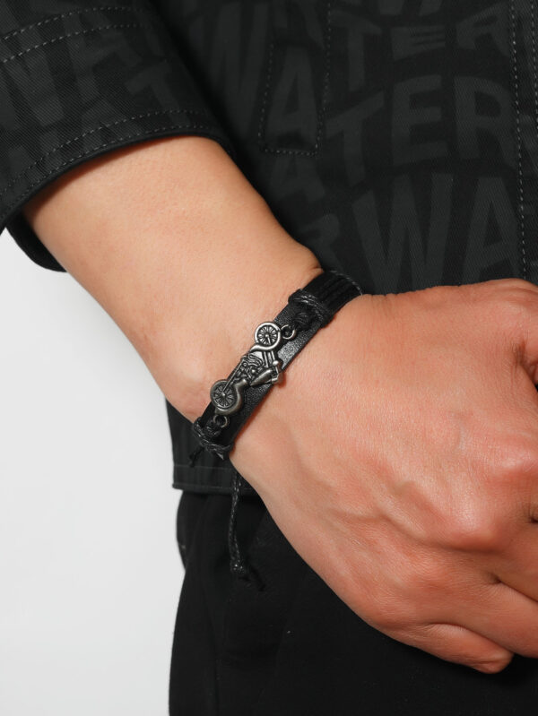 À La Mode Et Populaire Homme Moto Décor Bracelet En Alliage Pour Bijou Cadeau Et Pour A Élégant Look – Image 4