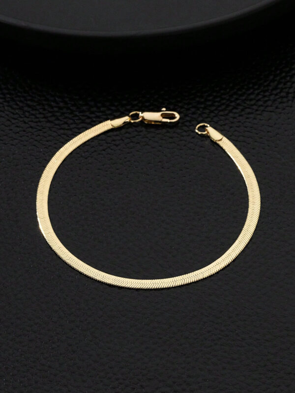 Bracelet Chaîne Minimaliste Métallique À La Mode Pour Hommes, Cadeau De Fête, 1 Pièce – Image 2