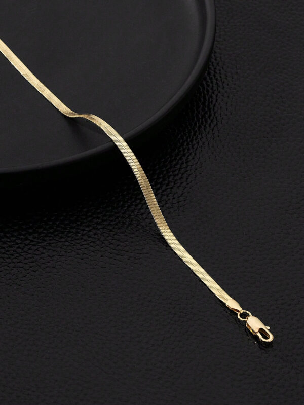 Bracelet Chaîne Minimaliste Métallique À La Mode Pour Hommes, Cadeau De Fête, 1 Pièce – Image 3