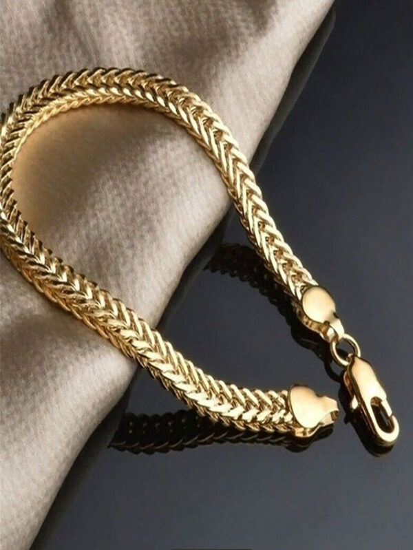 1 pièce Bracelet Exquis Or Couleur En Alliage Chaîne Pour Homme De Côté Vulpin