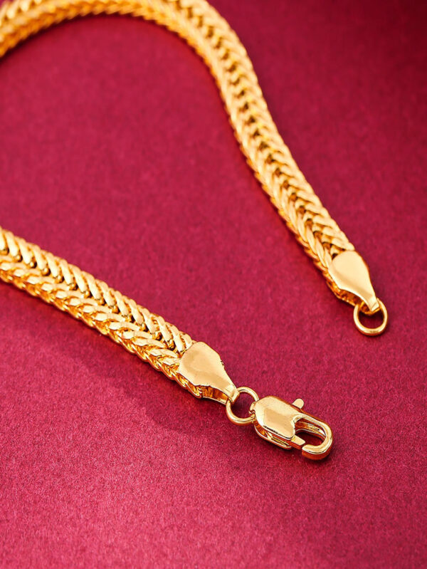 1 pièce Bracelet Exquis Or Couleur En Alliage Chaîne Pour Homme De Côté Vulpin – Image 5