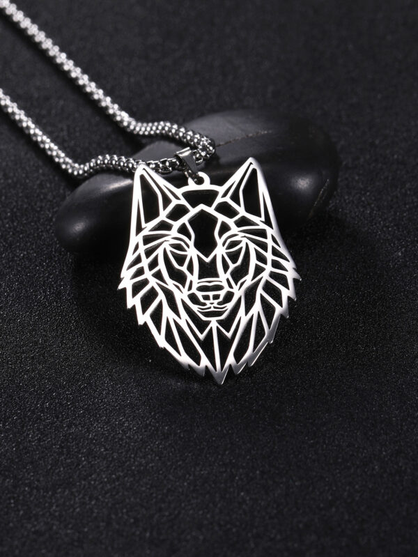 À La Mode Et Populaire 1 pièce Homme Loup Collier Avec Pendentif , En Acier Inoxydable Bijou Pour Bijou Cadeau Et Pour A Élégant Look