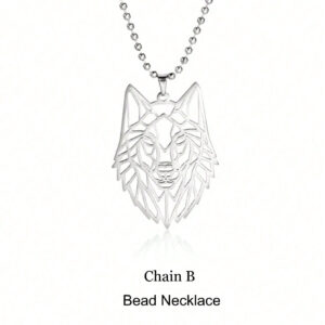 À La Mode Et Populaire 1 pièce Homme Loup Collier Avec Pendentif , En Acier Inoxydable Bijou Pour Bijou Cadeau Et Pour A Élégant Look