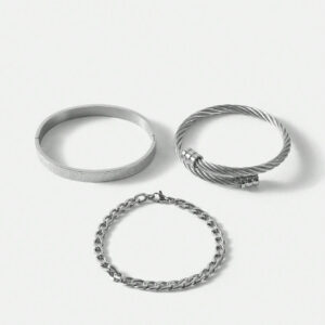 SUMWON 3 pièces Set bracelet avec chiffres romains en argent