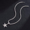 Pour femmes et hommes Collier en alliage avec charme d'étoile en strass magnifique dans le style punk rock hip hop, pour fête – Image 9