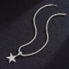Pour femmes et hommes Collier en alliage avec charme d'étoile en strass magnifique dans le style punk rock hip hop, pour fête – Image 15