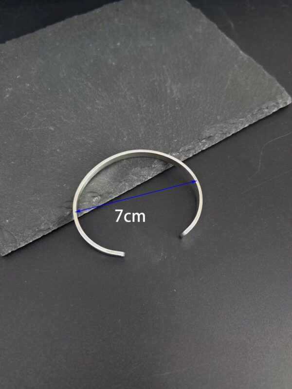2 Pièces/ensemble Kit De Bracelet Pour Homme En Acier Inoxydable Argenté Ouvert Et Bracelet De Chaîne, Style À La Mode Et Minimaliste, Convient Pour Les Cadeaux De Fête, D'anniversaire Et De Diplomation – Image 3