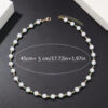 1 pièce Collier fait-main unisexe avec perle fausse et perles en verre non assorties – Image 12