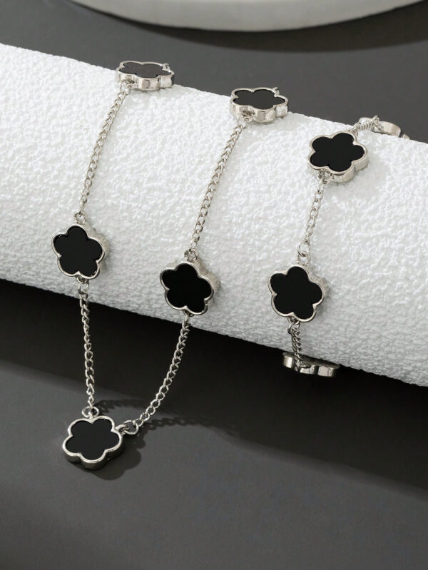 1 set de collier et bracelet à pendentif trèfle porte-bonheur, mode homme – Image 6