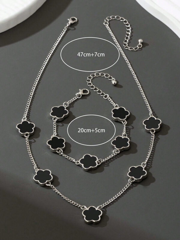 1 set de collier et bracelet à pendentif trèfle porte-bonheur, mode homme – Image 9