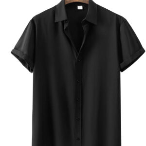 Manfinity Homme Homme 1 pièce Chemise unicolore à bouton