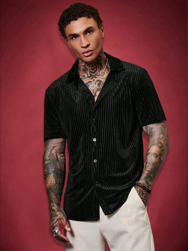 Manfinity NiteLyfe Homme Chemise Unicolore À Bouton – Image 3