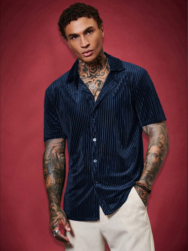 Manfinity NiteLyfe Homme Chemise Unicolore À Bouton – Image 5