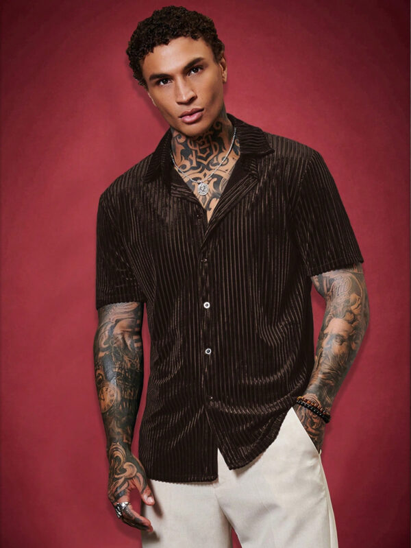 Manfinity NiteLyfe Homme Chemise Unicolore À Bouton – Image 6