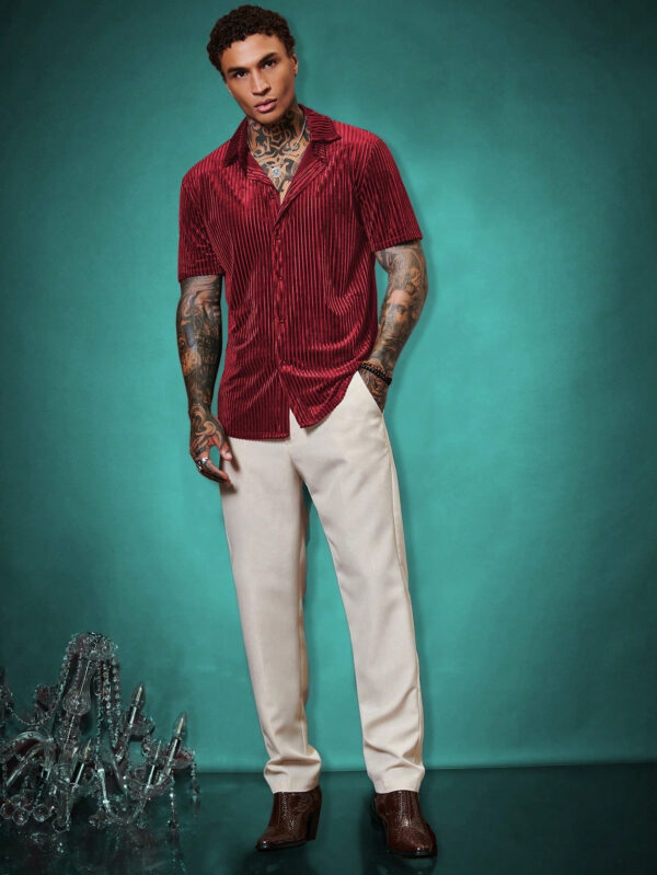 Manfinity NiteLyfe Homme Chemise Unicolore À Bouton – Image 10