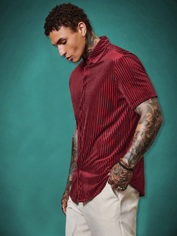 Manfinity NiteLyfe Homme Chemise Unicolore À Bouton – Image 11