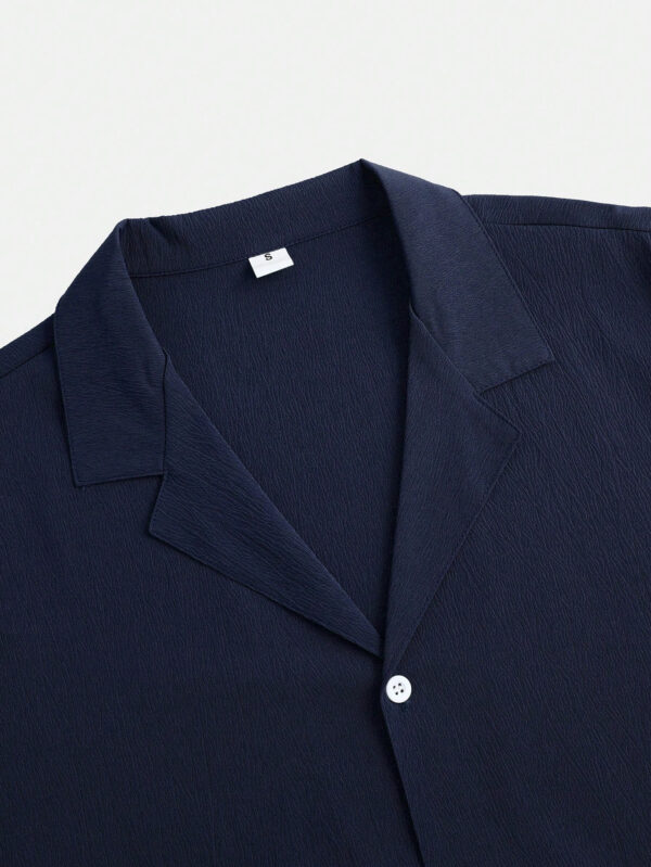 Homme Chemise Unicolore À Bouton – Image 9