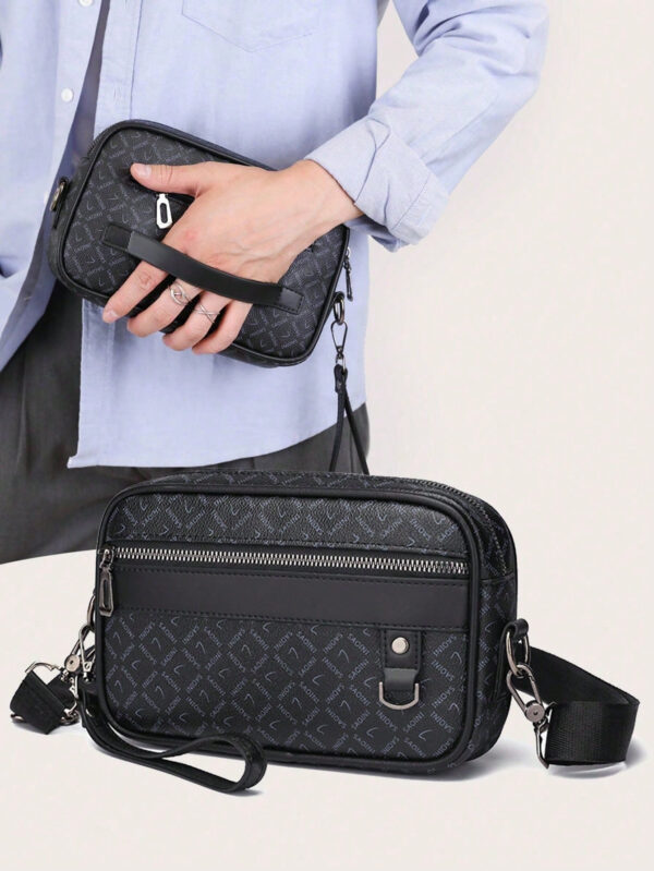 Sac carré en cuir PU à carreaux vintage pour hommes, sac bandoulière croisé petit et casual, imperméable, sac à bandoulière mode, sac pochette multifonctionnel pour téléphone portable, sac sacoche business pour les sports de plein air, les voyages, le travail, sac rétro, cadeaux de la Saint-Valentin, sacs à main, sacs noirs, accessoires pour vacances, autocollants pour sacs, sacs d'hiver, cadeaux de la Saint-Valentin pour les hommes, le portefeuille de la vie sportive vintage pour hommes