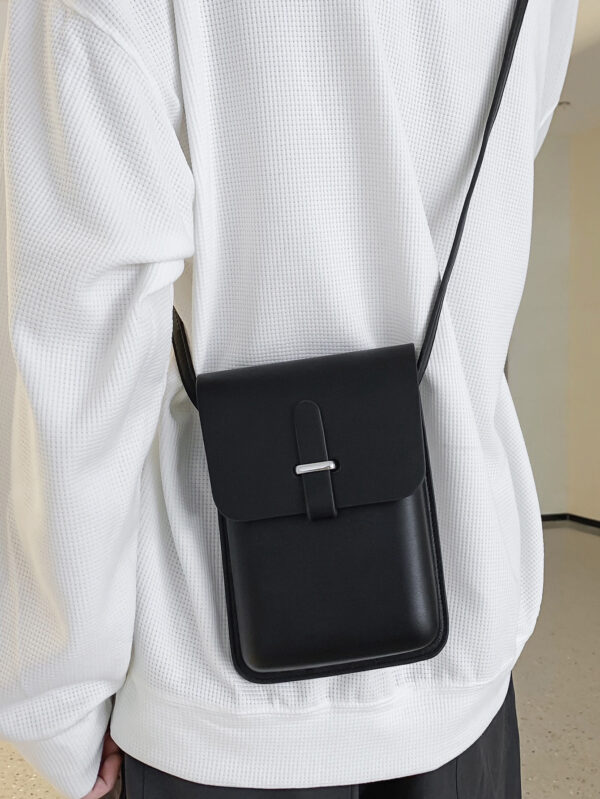 Mini sac carré à rabat minimaliste pour hommes, sac à main, sac d'école, sac banane, sac de sport pour lycéens et étudiants universitaires. Sac en cuir imperméable, idéal comme cadeau pour les fêtes de Noël, de la Saint-Valentin, d'Action de grâce. Sac besace, sac fourre-tout, sac de voyage, sac vintage