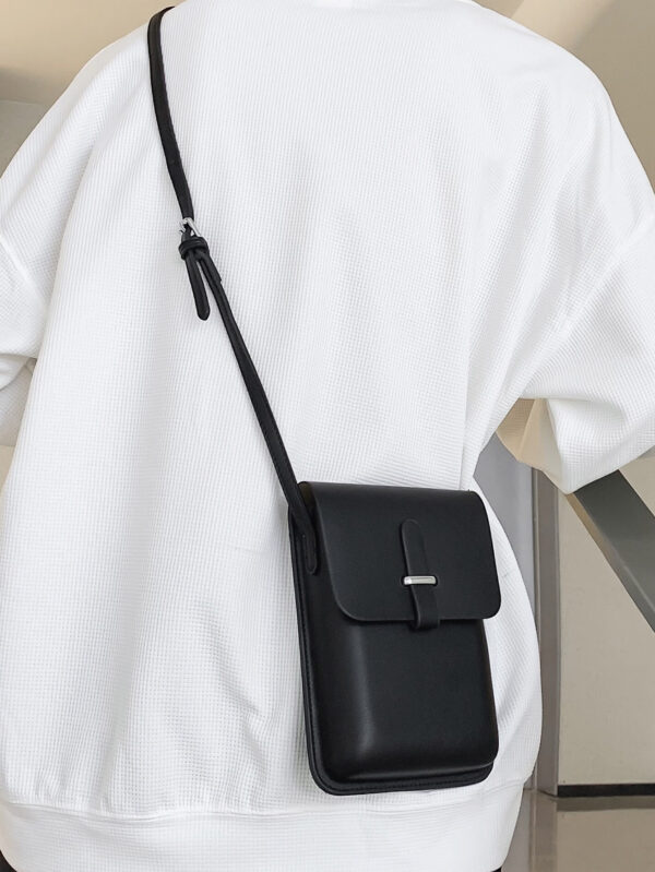 Mini sac carré à rabat minimaliste pour hommes, sac à main, sac d'école, sac banane, sac de sport pour lycéens et étudiants universitaires. Sac en cuir imperméable, idéal comme cadeau pour les fêtes de Noël, de la Saint-Valentin, d'Action de grâce. Sac besace, sac fourre-tout, sac de voyage, sac vintage – Image 3
