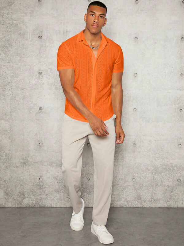 Manfinity Modomio Chemise À Boutons À Manches Courtes Pour Hommes – Image 3