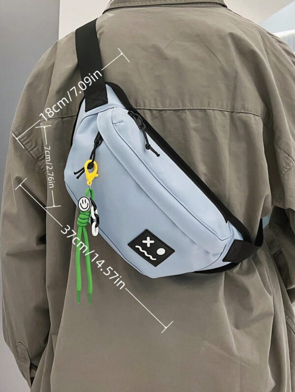 Sac de poitrine, sac banane, sac bandoulière pour hommes. Cadeaux amusants pour les voyages, Noël, fête de Thanksgiving. Cadeaux pour hommes en vacances, randonnée. Grand sac multifonctionnel, portable et tendance pour l'extérieur. Idéal pour les étudiants, les pères, les petits amis. Sac à l'épaule, sac banane, sac ceinture, sac messenger, sac de cavalier, sac de taille, sac de poitrine pour hommes, sac latéral, cartable, sac en cuir, sac besace, sac de hanche. Accessoires de voyage, accessoires pour les vacances d'été, rentrée scolaire. – Image 6