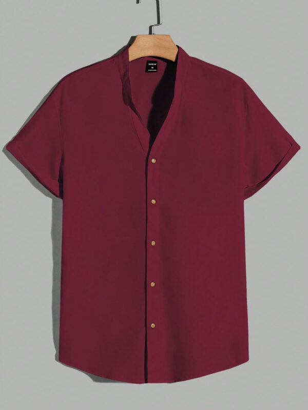 Manfinity ModaGents Homme Chemise unicolore à bouton – Image 9