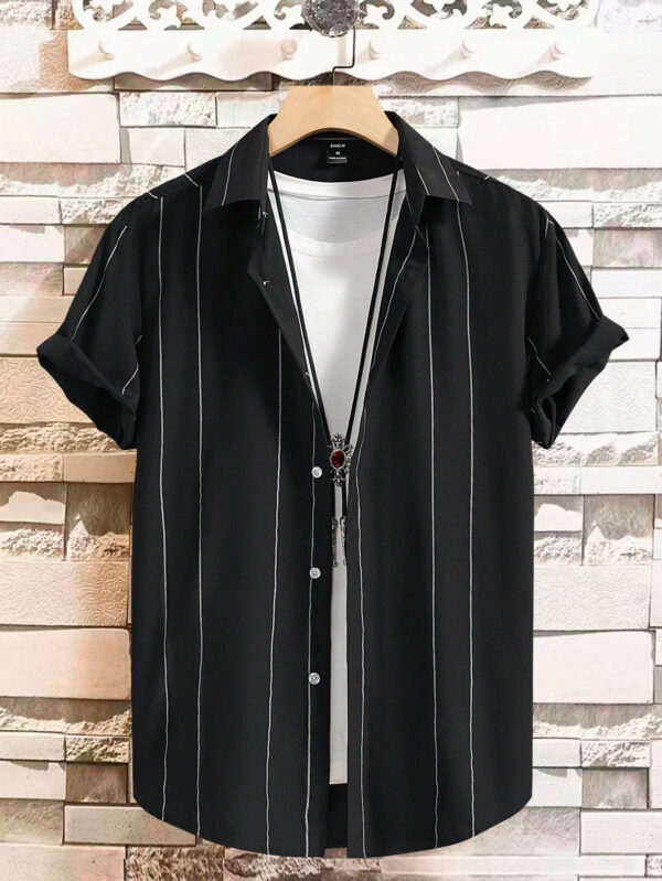 Manfinity Homme Chemise À Rayures (Sans T-Shirt)