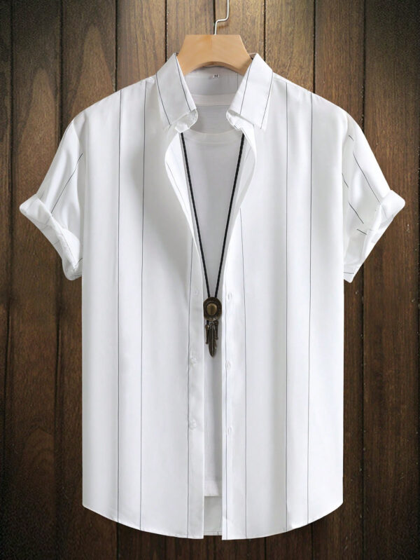 Manfinity Homme Chemise À Rayures (Sans T-Shirt) – Image 2