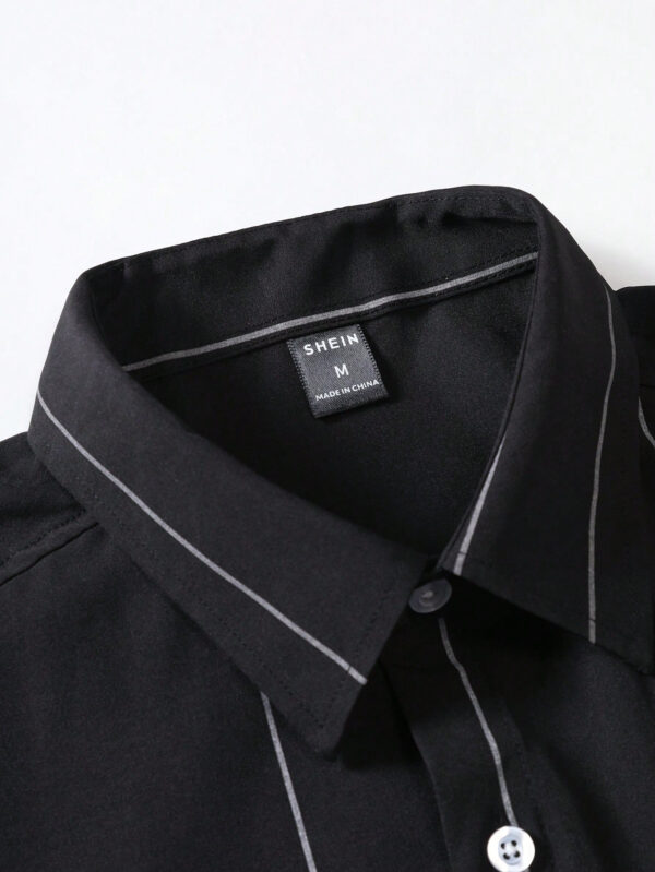 Manfinity Homme Chemise À Rayures (Sans T-Shirt) – Image 4