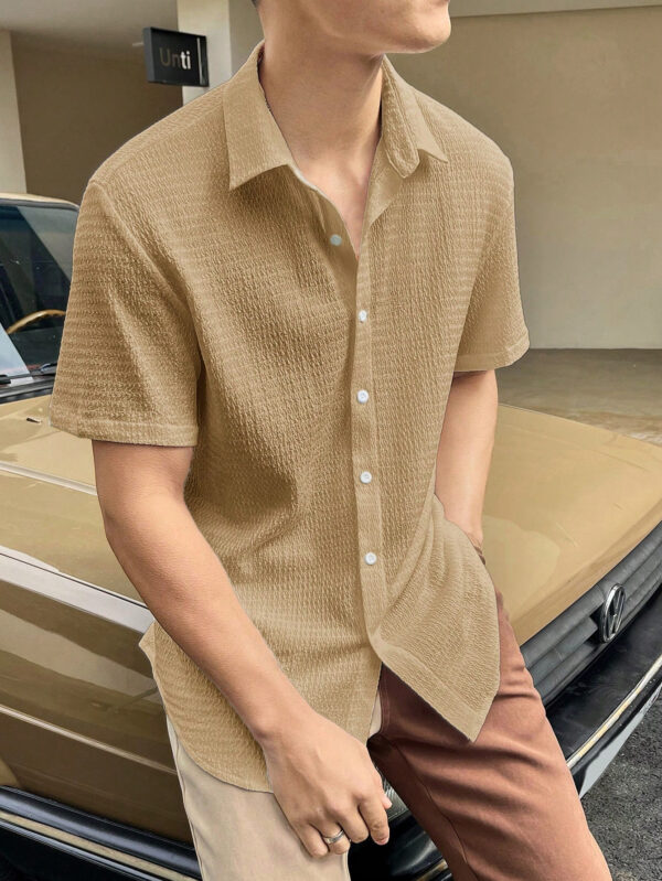 Manfinity Homme Chemise À Boutons Et Épaules Baissées Pour Hommes – Image 3