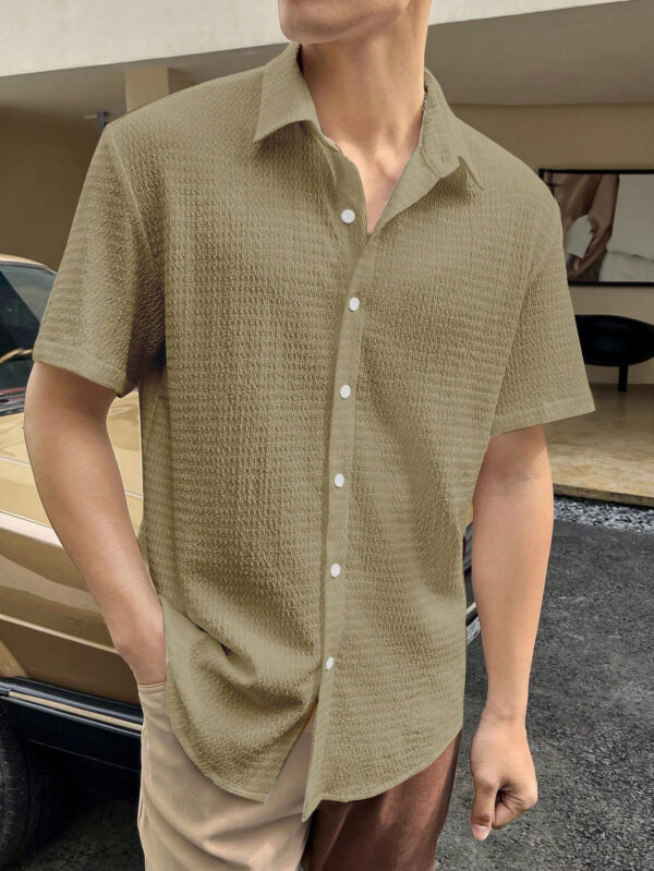 Manfinity Homme Chemise À Boutons Et Épaules Baissées Pour Hommes – Image 4
