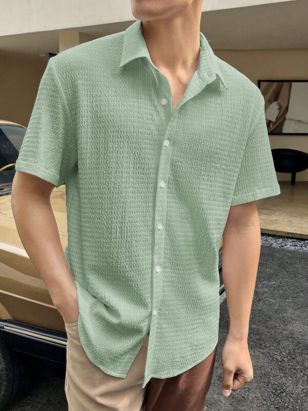 Manfinity Homme Chemise À Boutons Et Épaules Baissées Pour Hommes – Image 5