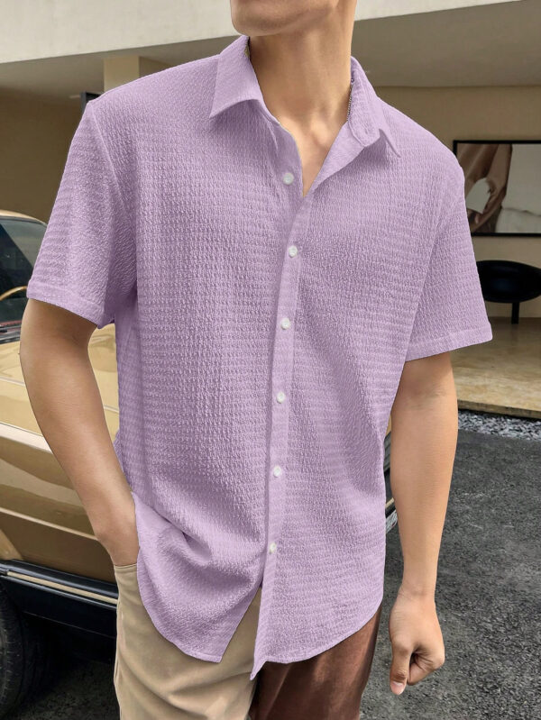 Manfinity Homme Chemise À Boutons Et Épaules Baissées Pour Hommes – Image 6