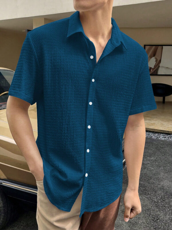 Manfinity Homme Chemise À Boutons Et Épaules Baissées Pour Hommes – Image 7