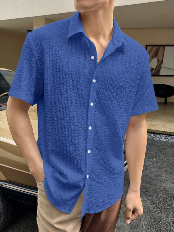 Manfinity Homme Chemise À Boutons Et Épaules Baissées Pour Hommes – Image 8