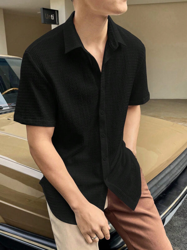 Manfinity Homme Chemise À Boutons Et Épaules Baissées Pour Hommes – Image 12