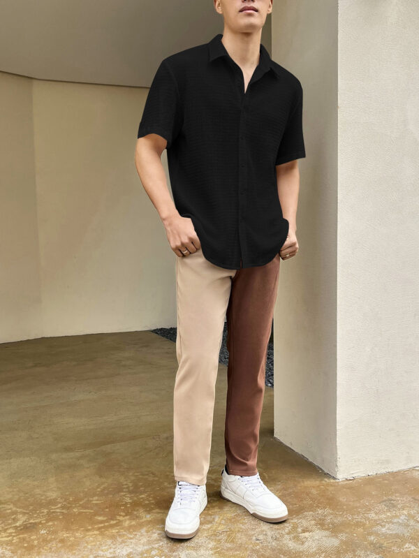 Manfinity Homme Chemise À Boutons Et Épaules Baissées Pour Hommes – Image 13