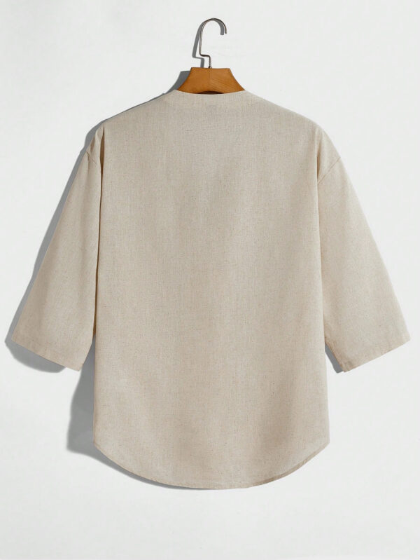 Manfinity Modomio Top ample avec laçage avant, épaules tombantes et ourlet asymétrique pour hommes – Image 9