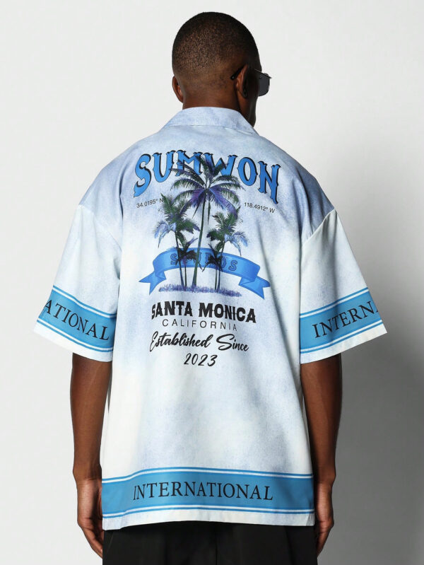 SUMWON Chemise à coupe décontractée avec impression intégrale – Image 6